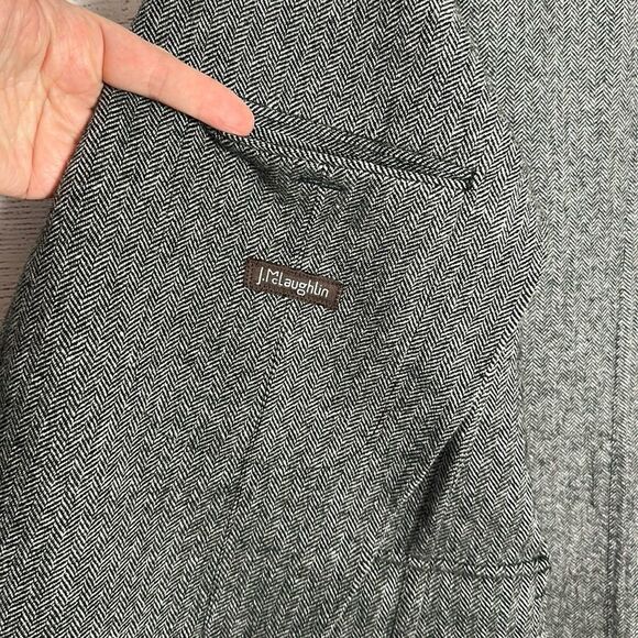NWT J.McLaughlin McCown Wool Sport Coat Blazer Gray Herringbone Unlined size 40 - Picture 12 of 14